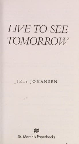 Tapa de Live to see tomorrow