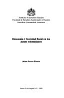 Tapa de Economía y sociedad rural en los Andes colombianos