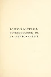 Tapa de L'©♭volution psychologique de la personnalit©♭