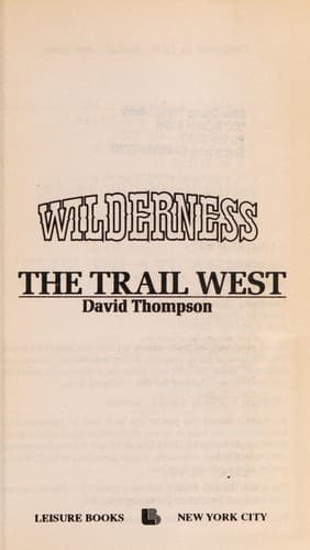 Tapa de The Trail west