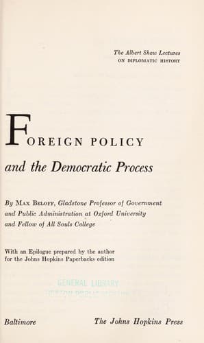 Tapa de Foreign policy and the democratic process