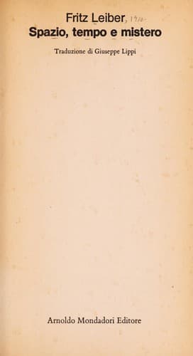 Tapa de Spazio, tempo e mistero