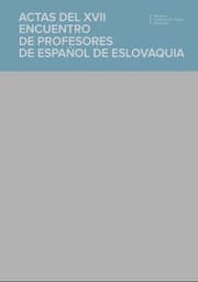 Tapa de Actas del XVII Encuentro de profesores de español de Eslovaquia