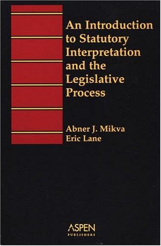 Tapa de An introduction to statutory interpretation and the legislative process