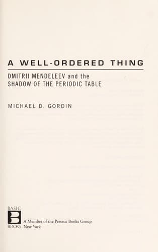 Tapa de A well-ordered thing