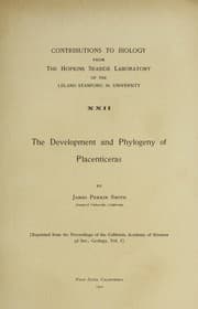 Tapa de The development and phylogeny of Placenticeras