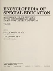 Tapa de Special Education V1 (Encyclopedia of Special Education)
