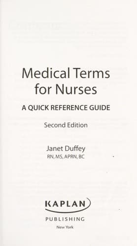 Tapa de Medical terms for nurses