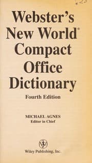 Tapa de Webster's New World compact office dictionary