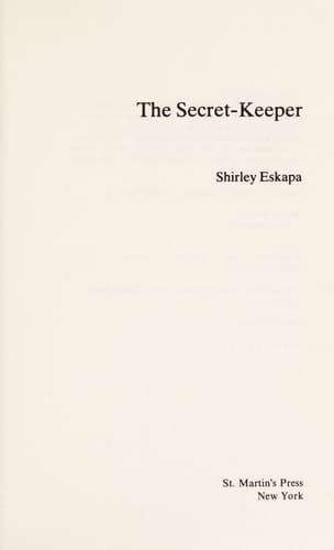 Tapa de The secret keeper
