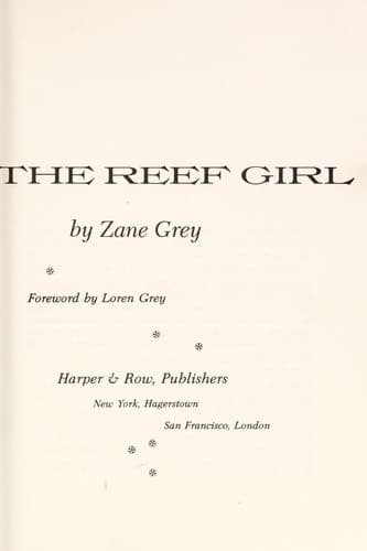 Tapa de The Reef Girl