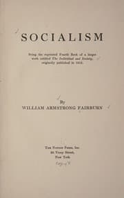 Tapa de Socialism; being the reprinted fourth book of a larger work entitled The individual and society