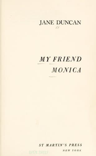 Tapa de My Friend Monica