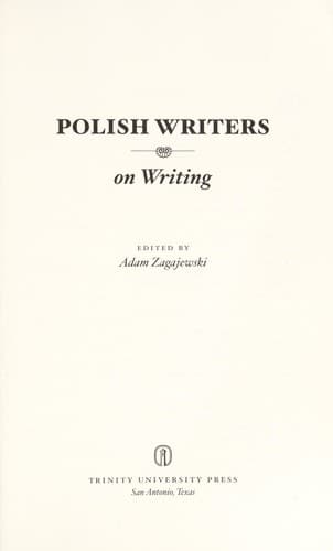 Tapa de Polish writers on writing