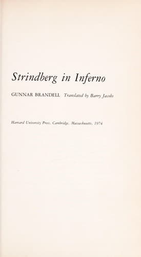 Tapa de Strindberg in inferno