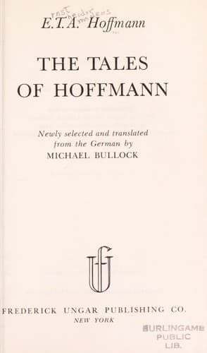 Tapa de The tales of Hoffmann.