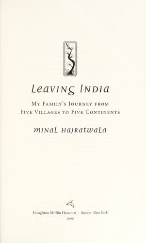 Tapa de Leaving India