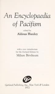Tapa de An encyclopaedia of pacifism