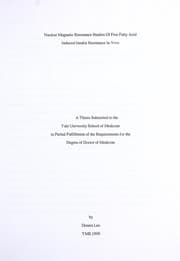 Tapa de Nuclear magnetic resonance studies of free fatty acid induced insulin resistance in vivo