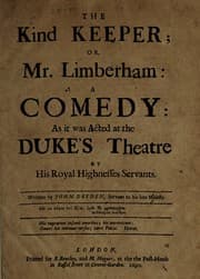 Tapa de The kind keeper, or, Mr. Limberham