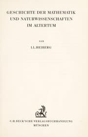 Tapa de Geschichte der Mathematik und Naturwissenschaften im Altertum