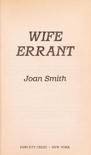 Tapa de Wife Errant