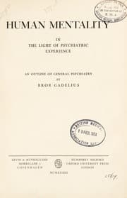 Tapa de Human mentality in the light of psychiatric experience