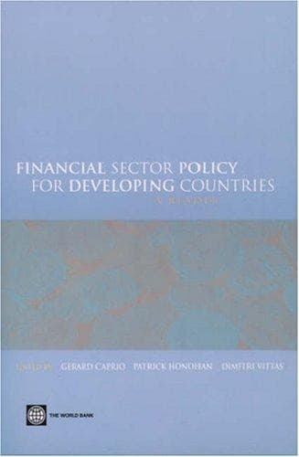 Tapa de Financial sector policy for developing countries : a reader