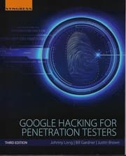 Tapa de Google hacking for penetration testers