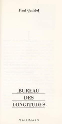 Tapa de Bureau des longitudes