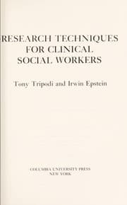 Tapa de Research techniques for clinical social workers