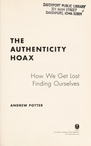 Tapa de The authenticity hoax