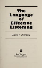 Tapa de Language of Effective Listening (The Scottforesman Applications in Management Series)
