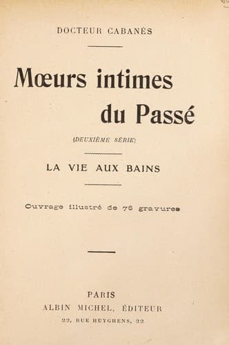 Tapa de M¿urs intimes du pass©♭