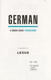 Tapa de The Rough Guide to German Dictionary Phrasebook