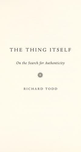 Tapa de The thing itself
