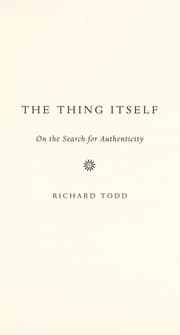 Tapa de The thing itself