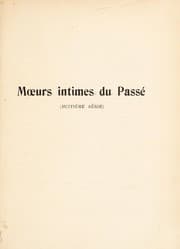 Tapa de M¿urs intimes du pass©♭