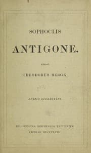 Tapa de Sophoclis Antigone