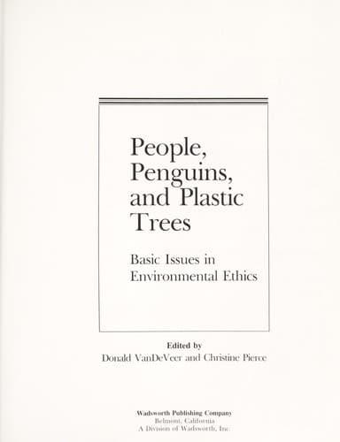 Tapa de People, penguins, and plastic trees