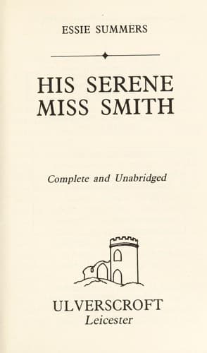 Tapa de His Serene Miss Smith