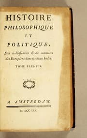 Tapa de Histoire philosophique et politique, des établissemens & du commerce des Européens dans les deux Indes. Tome premier [-sixieme]