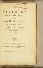 Tapa de Histoire des troubles de l'Amérique Anglaise