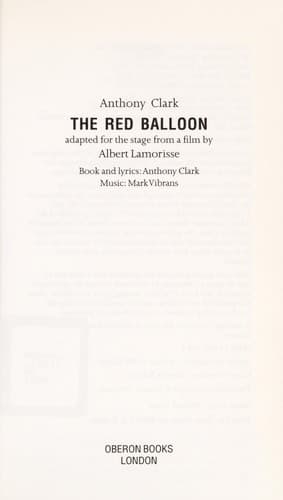 Tapa de The red balloon
