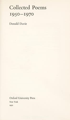 Tapa de Collected poems, 1950-1970.