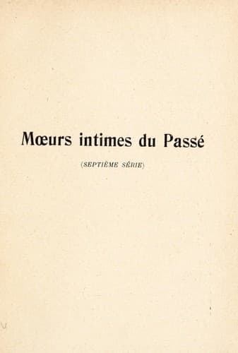 Tapa de M¿urs intimes du pass©♭