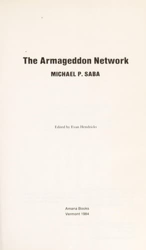 Tapa de The Armageddon network