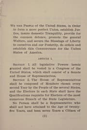 Tapa de The Constitution of the United States of America
