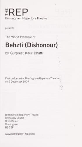 Tapa de Behzti