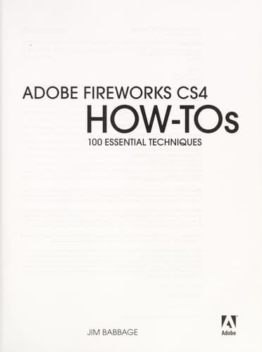 Tapa de Adobe Fireworks CS4 how-tos